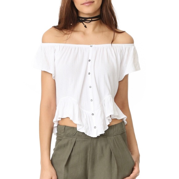 Free people white top NEVER WORN - Picture 1 of 3